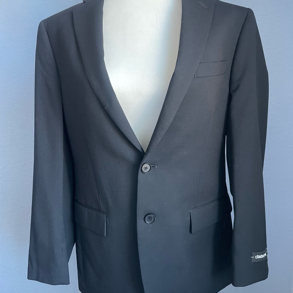 Claiborne Men's Black Two-Button Blazer 38S